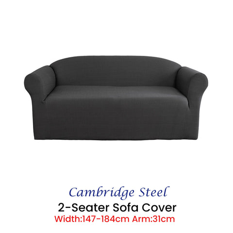 Elan Couch Cover Steel Two Seater Extra-Stretch with Diamond Pattern - SuperSaverAU - view 2