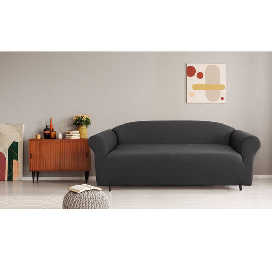 Elan Couch Cover Steel Three Seater Extra-Stretch with Diamond Pattern
