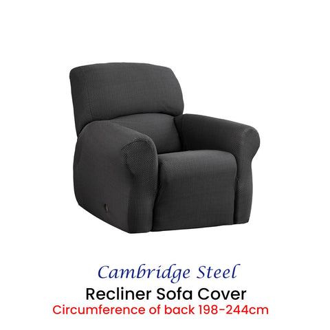 Elan Couch Cover Steel One Seater Extra-Stretch with Diamond Pattern - SuperSaverAU - view 2