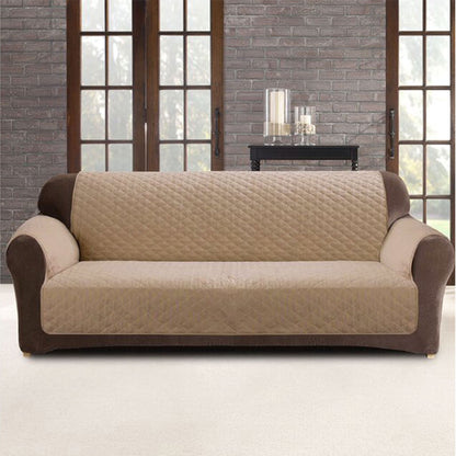 Custom Fit Two Seater Sofa Cover Protector Dark Flax (Latte)