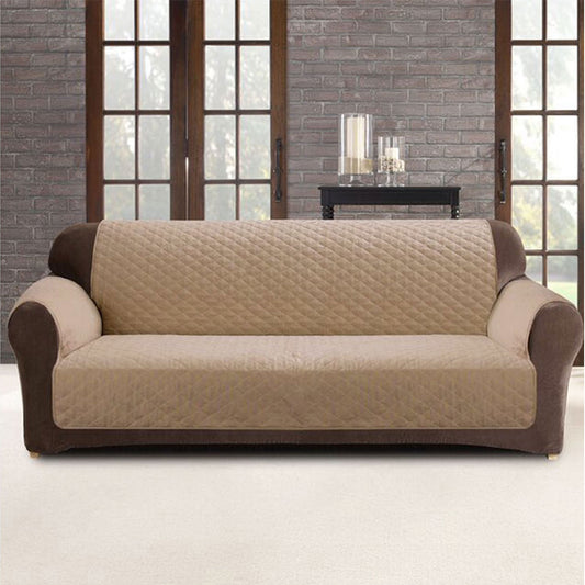 Custom Fit Two Seater Sofa Cover Protector Dark Flax (Latte)