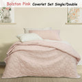Jelly Bean Kids Bolston Pink Kids Coverlet Set Single/Double, Quilted Geometric Design - SuperSaverAU - view 1