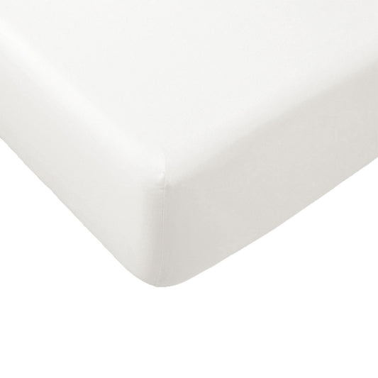 Essentially Home Living Polyester Cotton Fitted Sheet Double 33cm Wall - Ivory