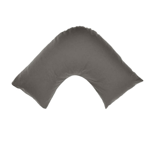 Algodon 300TC Cotton V Shape Pillowcase Charcoal - Soft, Durable, Machine Washable