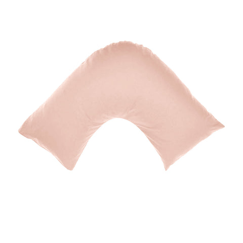Algodon 300TC Cotton V Shape Pillowcase - Solid Colour Design, Pink - SuperSaverAU - view 1