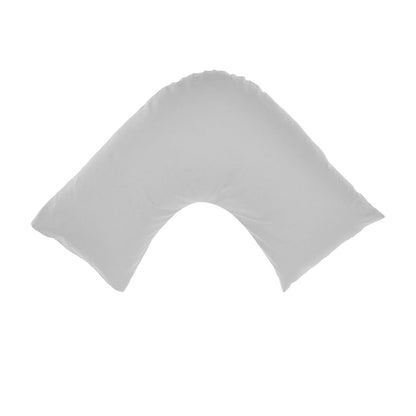Algodon 300TC Cotton V Shape Pillowcase - Silver, Solid Colour Design