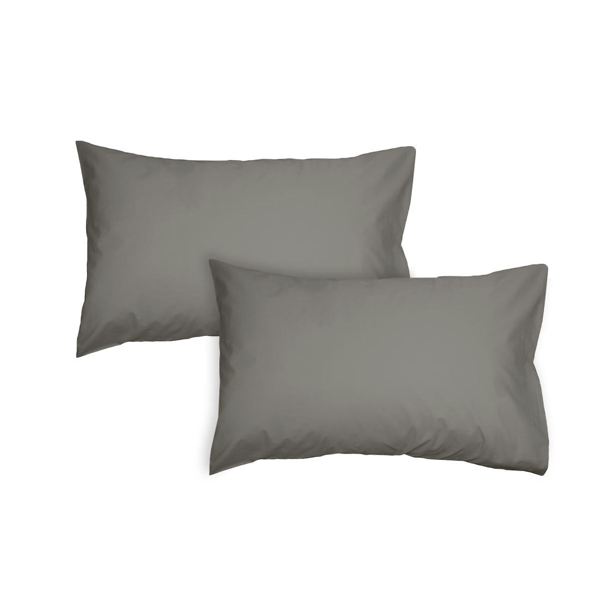 Algodon 300TC Cotton Standard Pillowcases 48 x 74 cm - Charcoal, Solid Colour Design - SuperSaverAU - view 1