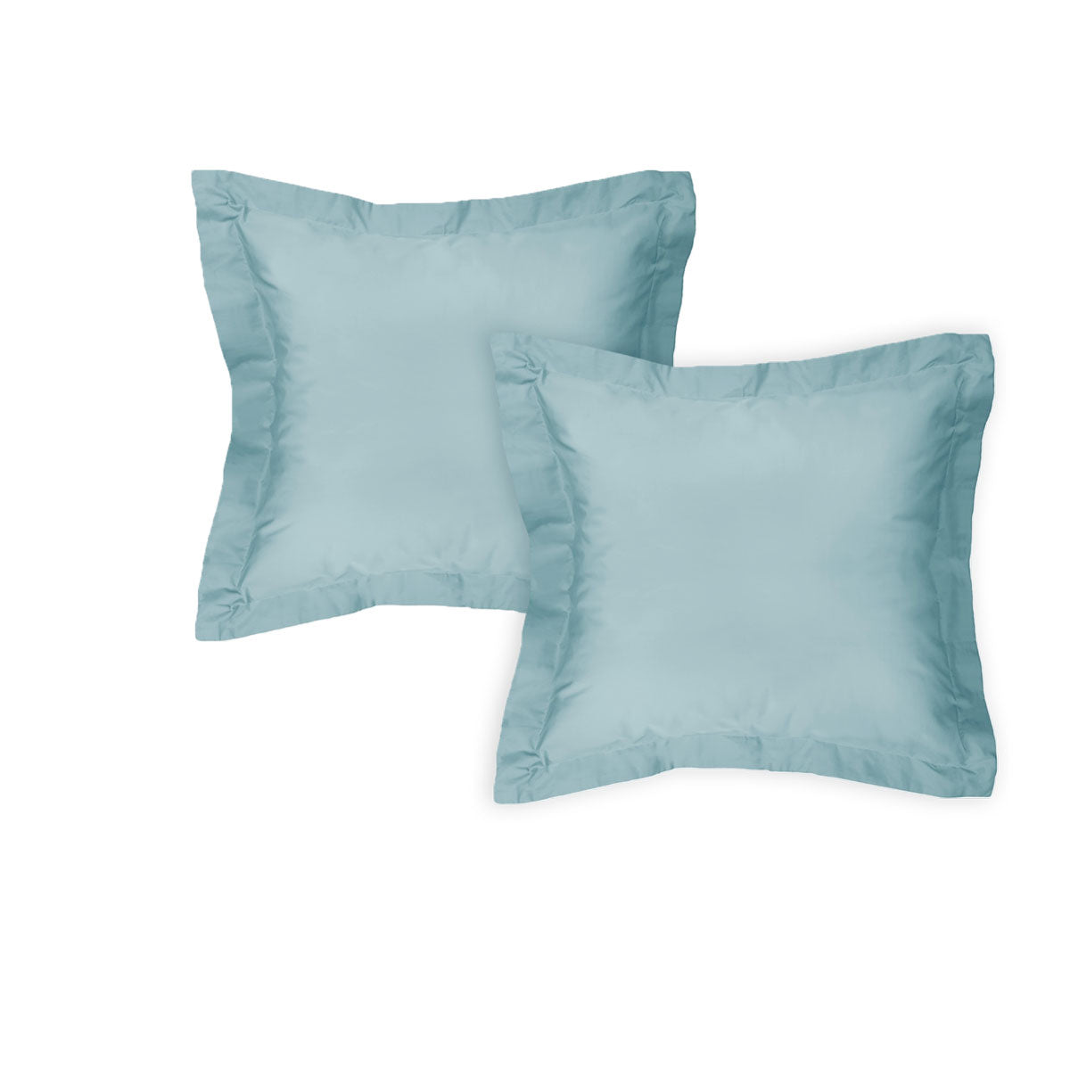 Algodon 300TC Cotton European Pillowcases 65 x 65 cm - Denim, Solid Colour Design - SuperSaverAU - view 1