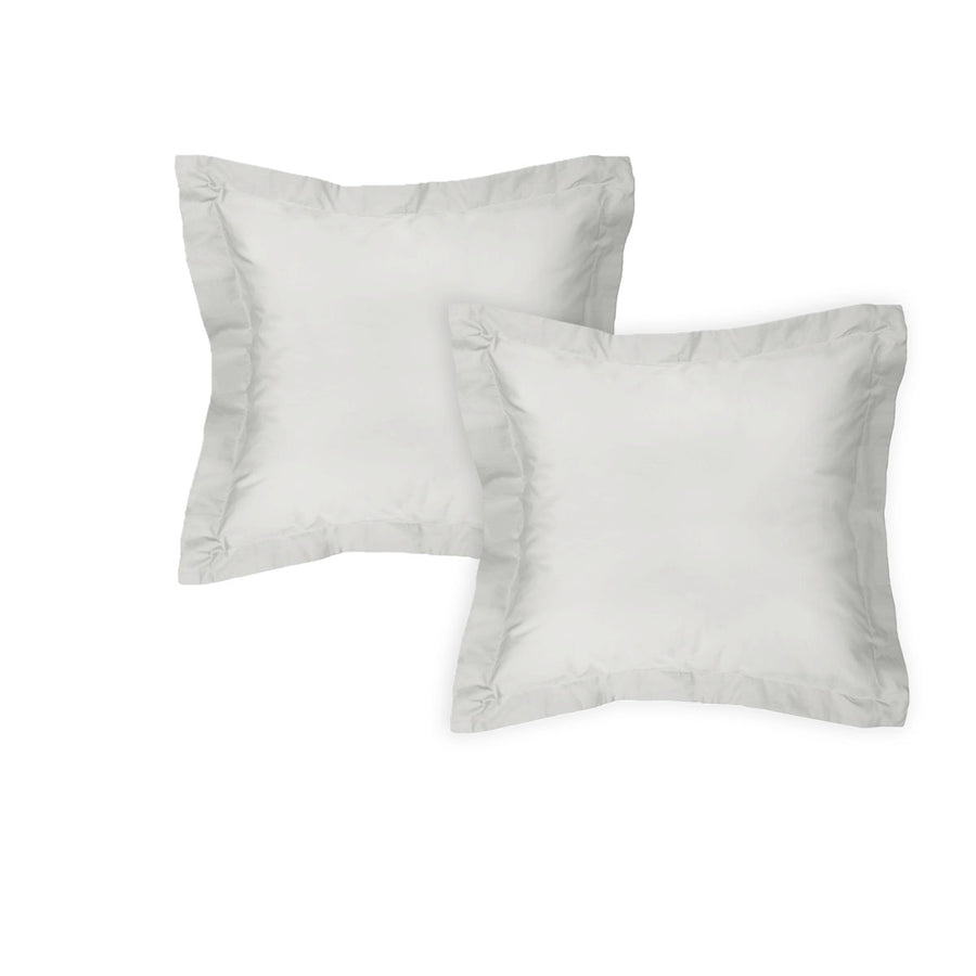 Algodon 300TC Cotton European Pillowcases 65 x 65 cm - Silver, 2 Pack - SuperSaverAU - view 1