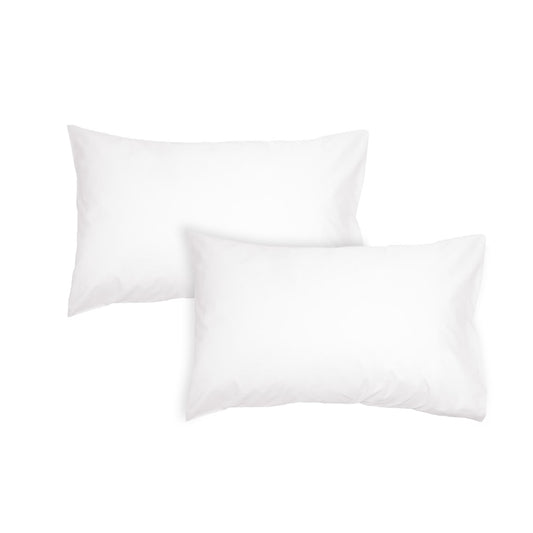 Algodon 300TC Cotton Standard Pillowcases 48 x 74 cm - Solid Colour Design, White