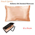 Ardor Mulberry Silk Standard Pillowcase Peach Spritz 51 x 76 cm - Solid Colour Design - SuperSaverAU - view 2