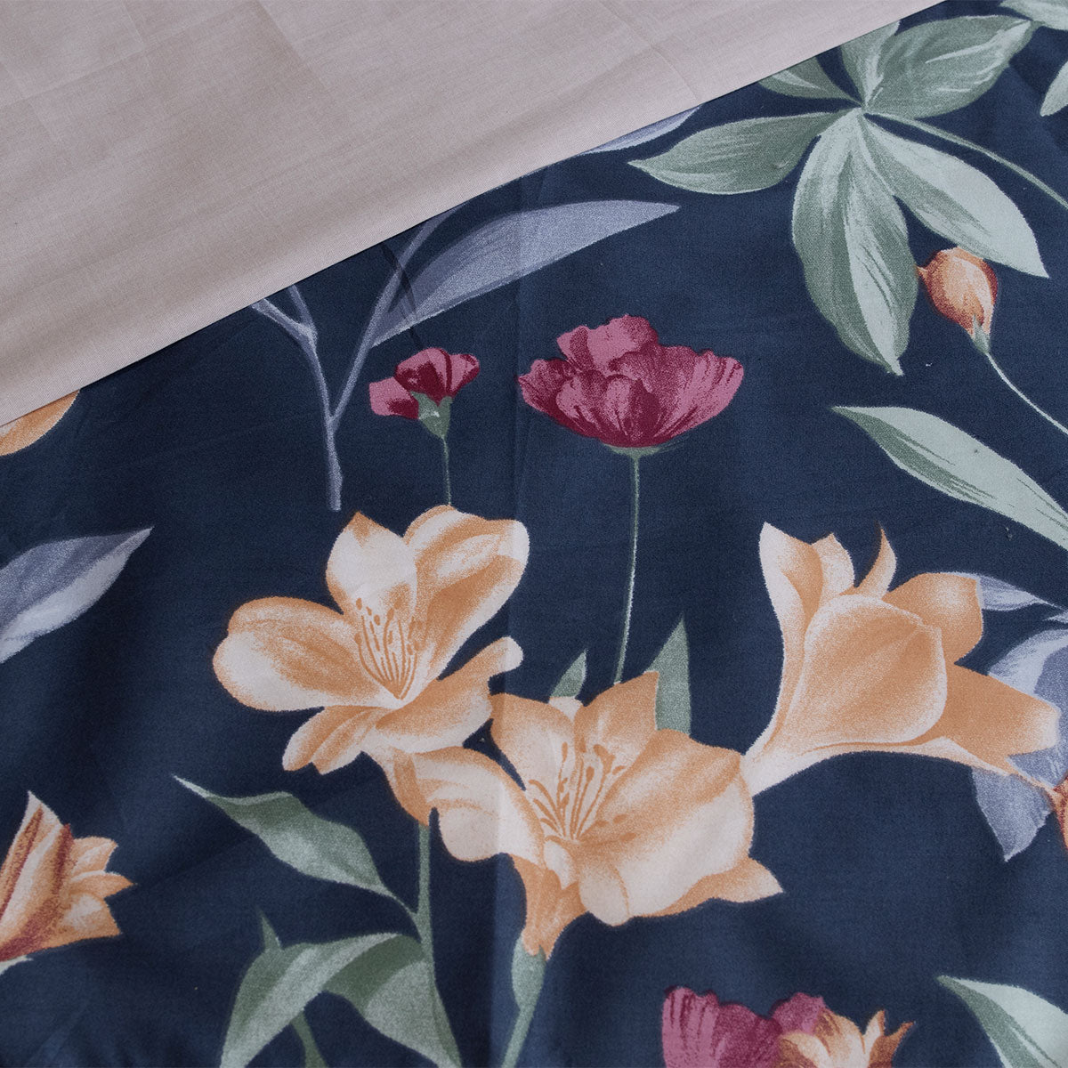 Ardor Floral Cotton Sateen Quilt Cover Set King - 250TC, Vibrant Spring Design - SuperSaverAU - view 2