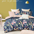 Ardor Floral Cotton Sateen Quilt Cover Set 250TC Queen - Vibrant Spring Design - SuperSaverAU - view 1