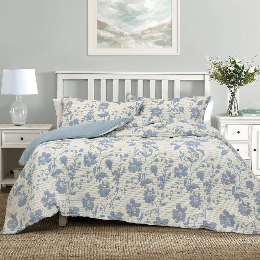 Algodon Abigail Multi Cotton Jacquard Quilt Cover Set – King