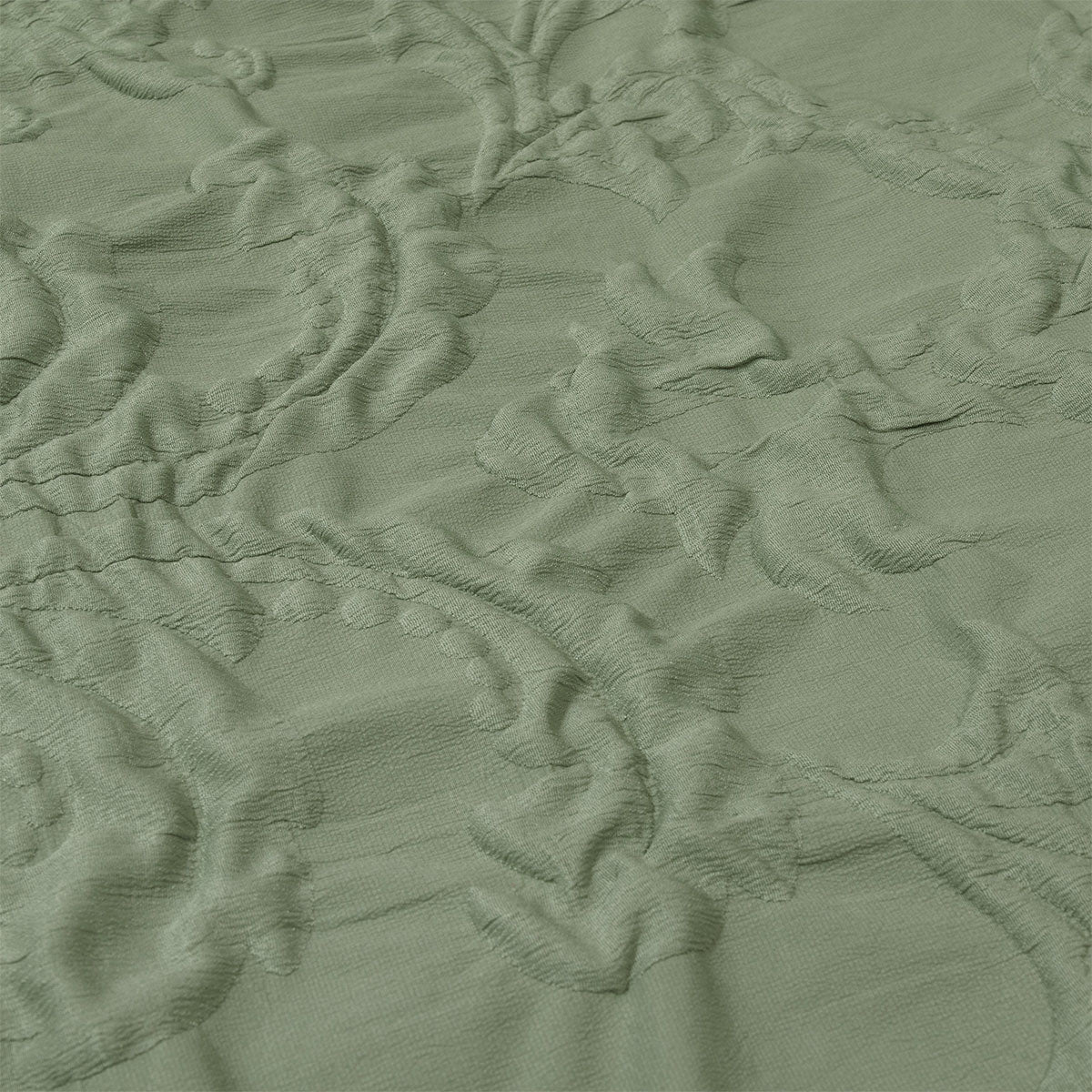 Ardor Adeline Sage Jacquard Damask Quilt Cover Set – King