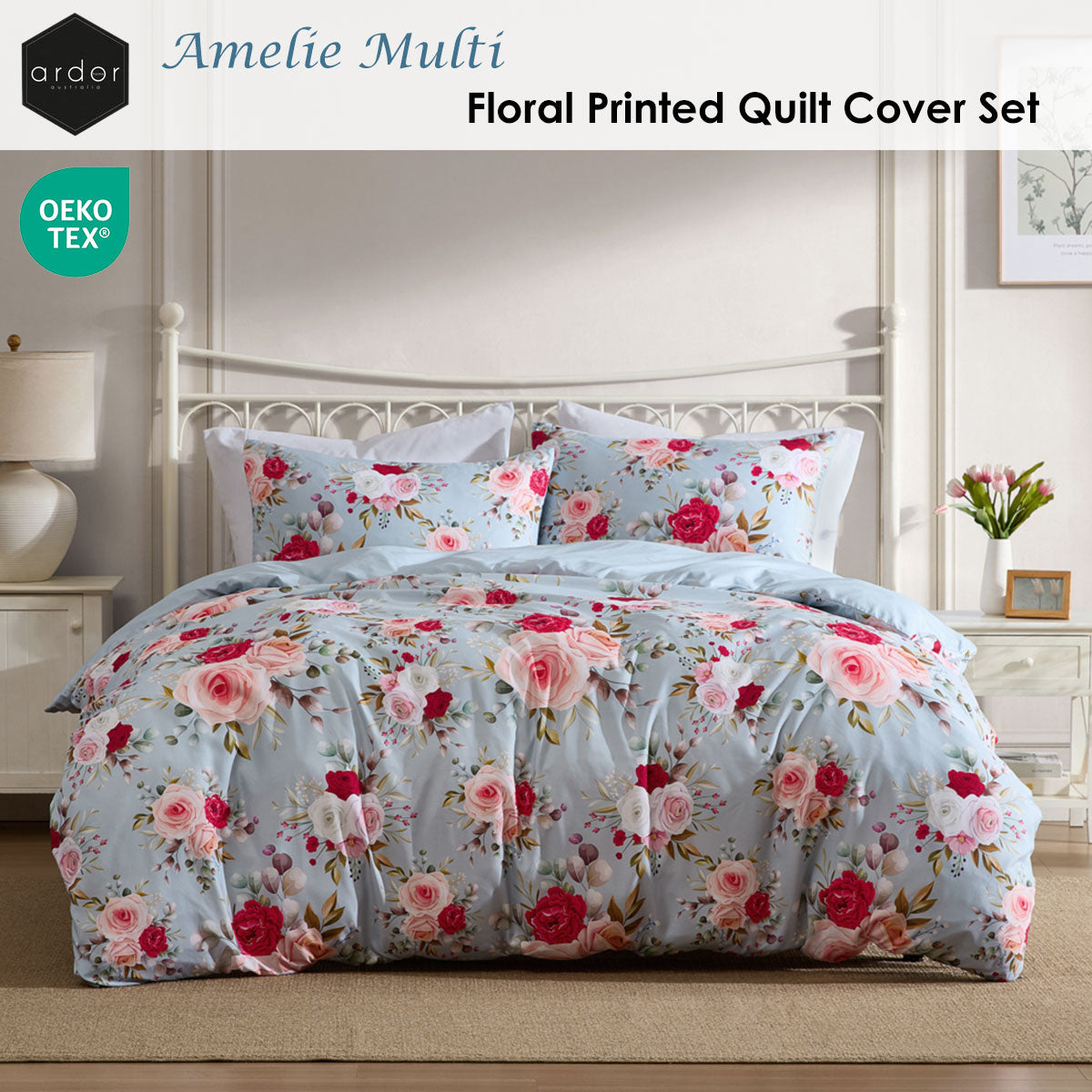 Ardor Amelie Multi Floral Quilt Cover Set – King