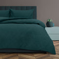 Ardor Asher Deep Teal Embossed Quilt Cover Set – Queen