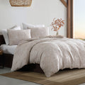 Ardor Avena Almond Floral Jacquard Quilt Cover Set – King
