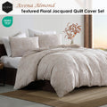 Ardor Avena Almond Floral Jacquard Quilt Cover Set – Queen
