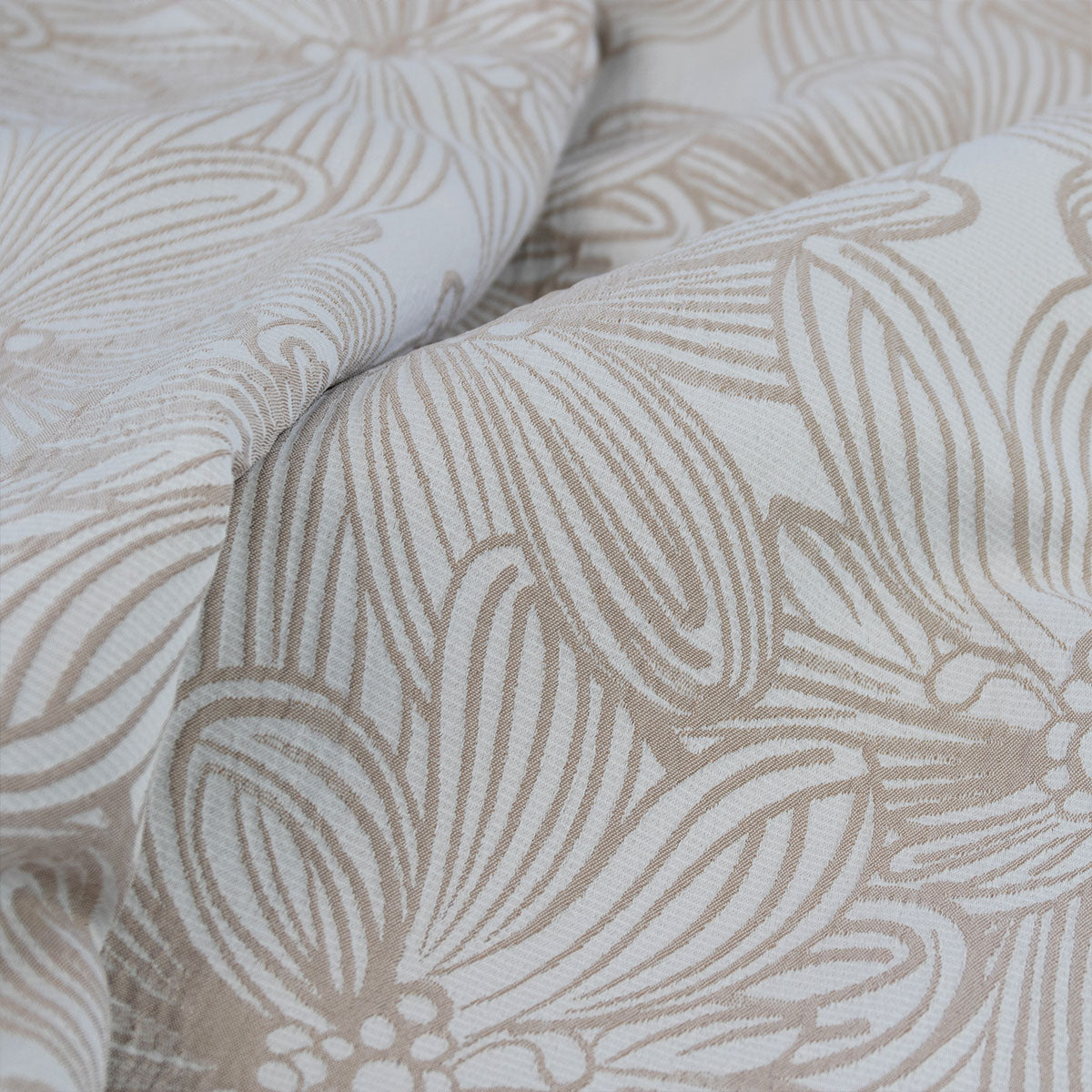 Ardor Avena Almond Floral Jacquard Quilt Cover Set – Queen