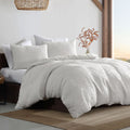 Ardor Avena White Floral Jacquard Quilt Cover Set – King