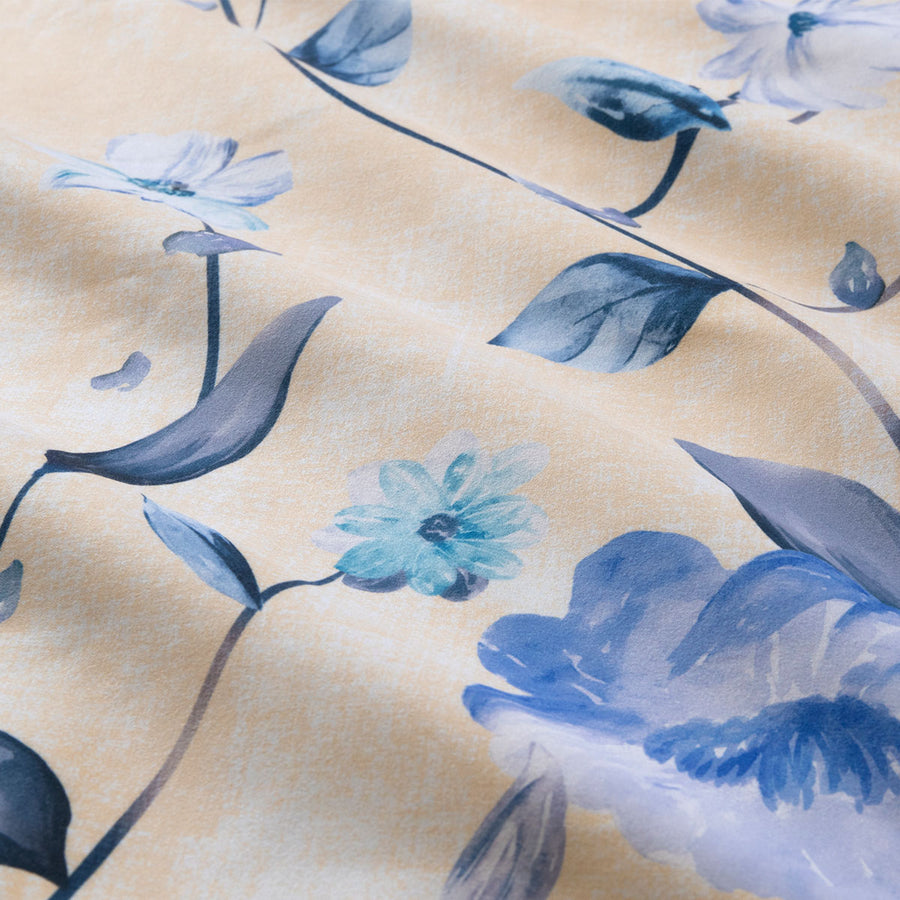 Ardor Peach Blossom Printed Quilt Cover Set King - Floral Design, Polyester - SuperSaverAU - view 1