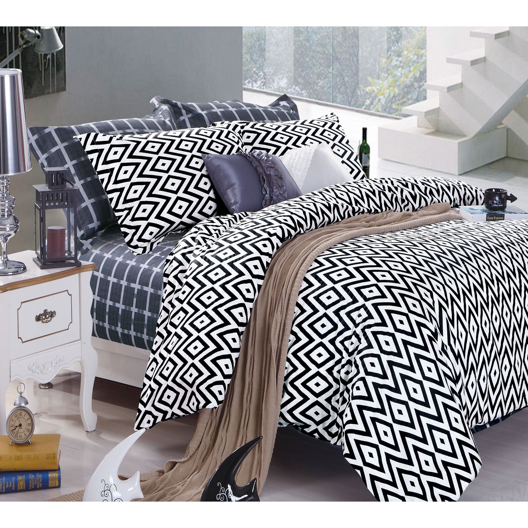 Ardor Cotton Quilt Cover Set Catori 250TC QUEEN - Contemporary Print Designs - SuperSaverAU - view 1