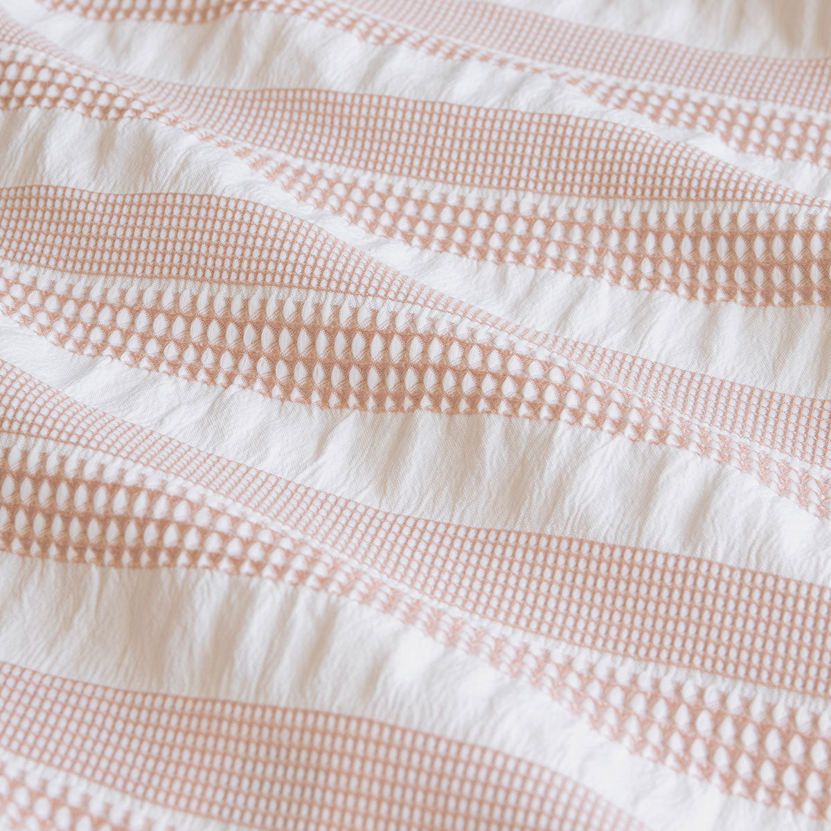 Ardor Seersucker Waffle Quilt Cover Set King - Cove Rose Dust (Peach) - SuperSaverAU - view 1