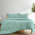 Ardor Eddison Bluestone Light Quilted Embossed Quilt Cover Set King - SuperSaverAU - view 1