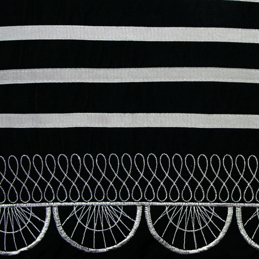 Ardor Evie Black Quilt Cover Set King - 225 Thread Count, Grosgrain Ribbon, Embroidery - SuperSaverAU - view 2