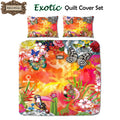 Melli Mello Exotic Botanical Quilt Cover Set Queen - 100% Cotton/Satin - SuperSaverAU - view 2