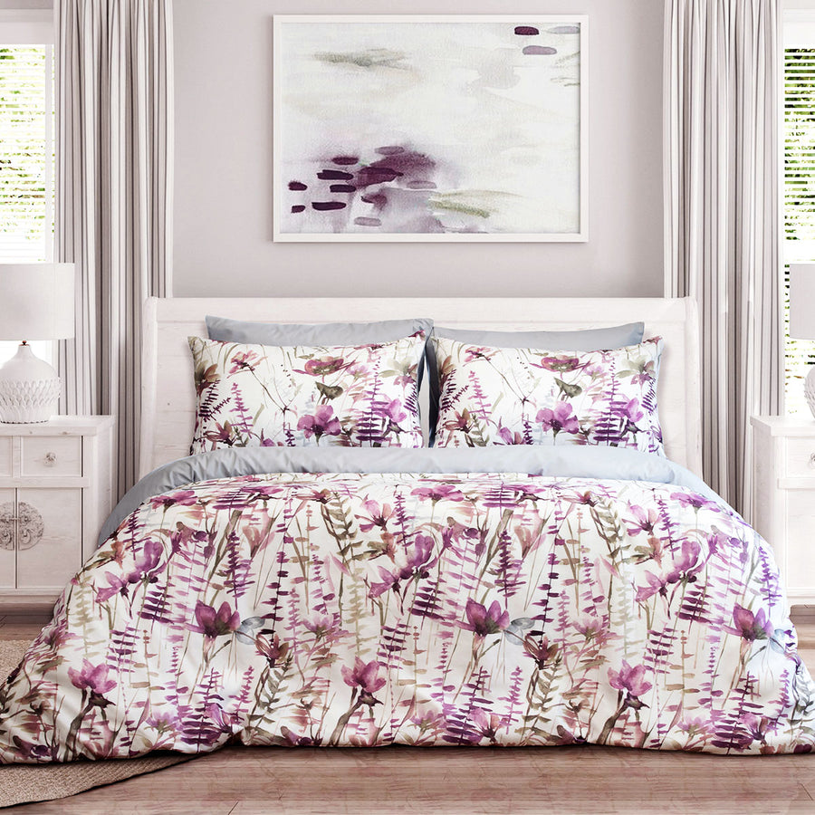 Ardor Floral Quilt Cover Set Queen - Soft Polyester, Machine Washable, 3-Piece - SuperSaverAU - view 1