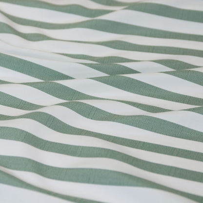 Ardor Frankie Sage Stripe Yarn Dyed Reversible Quilt Cover Set Queen