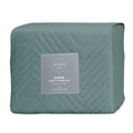 Ardor Quilt Cover Set Queen - Chevron Embossed Velvet, Stormy Sea Design - SuperSaverAU - view 3