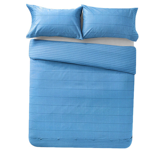 Apartmento Quilt Cover Set King - Printed Dotted Line Design, Polyester Cotton