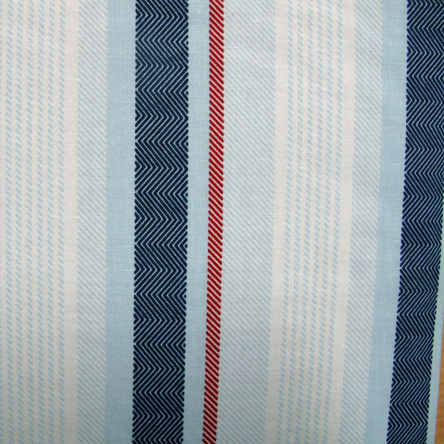 Apartmento Infinity Navy Quilt Cover Set - Stripe Print Design, King Size - SuperSaverAU - view 1