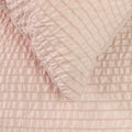 Ardor Ingrid Blush Seersucker Stripe Quilt Cover Set King - Ruched Design - SuperSaverAU - view 2