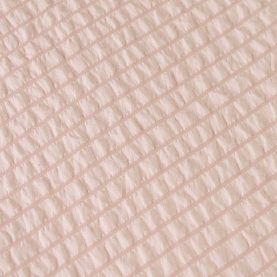Ardor Ingrid Blush Seersucker Stripe Quilt Cover Set - Single, Polyester, Ruched Design - SuperSaverAU - view 1