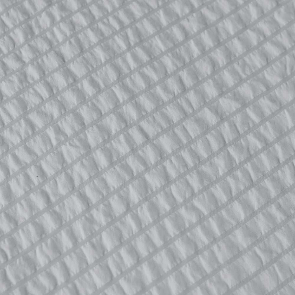 Ardor Ingrid Silver Seersucker Stripe Quilt Cover Set King - Easy Care Polyester - SuperSaverAU - view 4