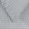 Ardor Ingrid Silver Seersucker Stripe Quilt Cover Set Queen - Ruched Design - SuperSaverAU - view 3