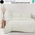 Ardor Quilt Cover Set King - Natural Jersey Marle, Textured Design, 2 Pillowcases - SuperSaverAU - view 2