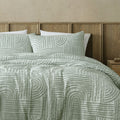 Ardor Kiewa Dusty Sage Jacquard Aztec Quilt Cover Set – King