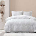 Ardor White Tufted Detail Quilt Cover Set King - Textured Design - SuperSaverAU - view 1