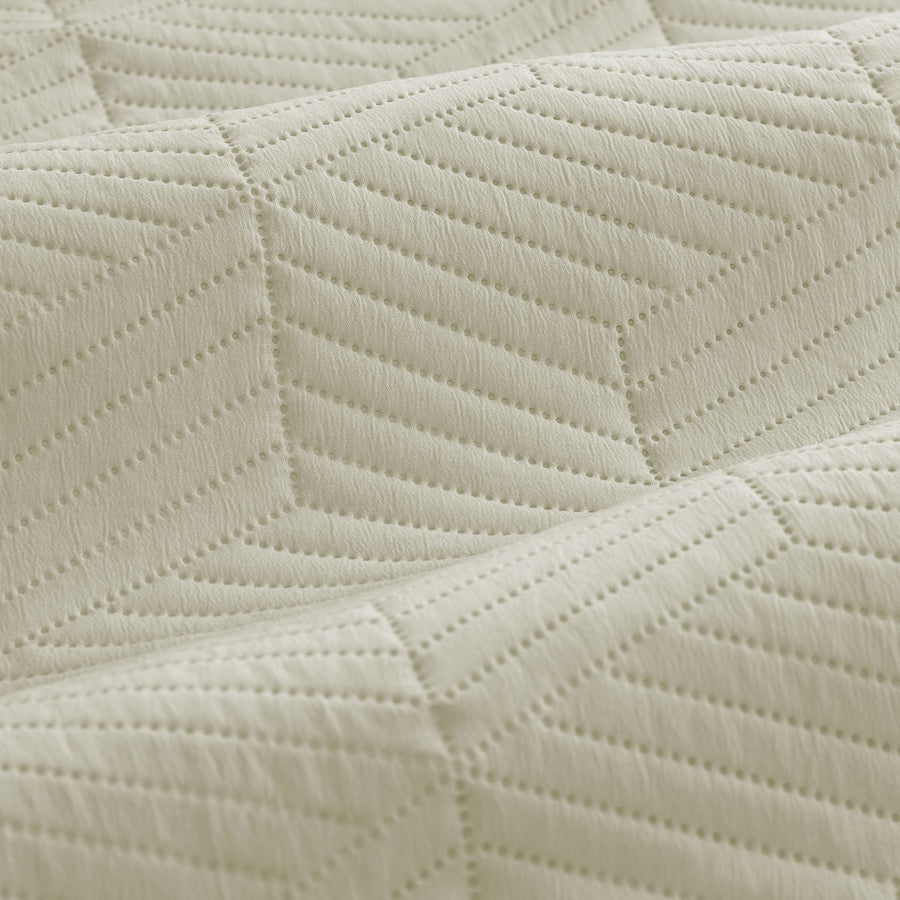 Ardor Quilt Cover Set King - Maxwell Tan Embossed Vintage Washed, Diamond Pattern - SuperSaverAU - view 1