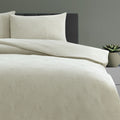 Ardor Quilt Cover Set Queen - Maxwell Tan Embossed Vintage Washed, Diamond Pattern - SuperSaverAU - view 1