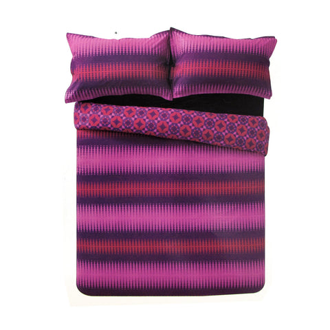 Apartmento Miami Magenta Reversible Quilt Cover Set King - Polyester Cotton - SuperSaverAU - view 1