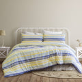 Ardor Milford Seafoam Quilt Cover Set King - Stripes Print, Polyester Cotton - SuperSaverAU - view 1