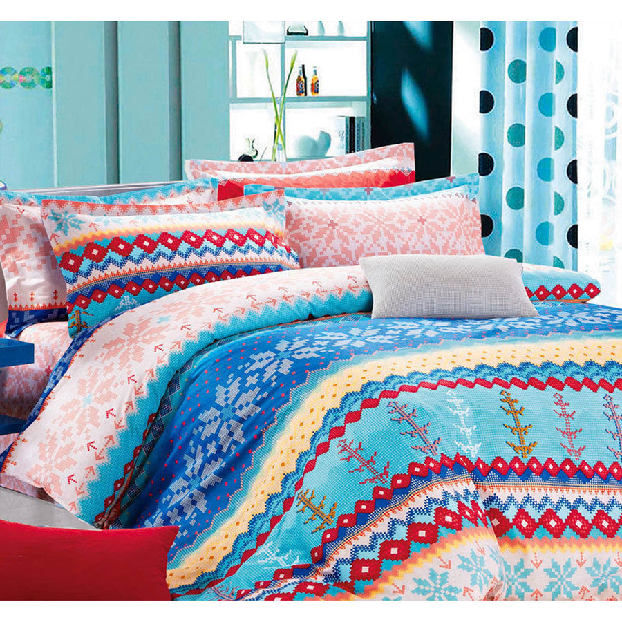 Ardor Reversible Quilt Cover Set 250tc Cotton Sateen KING - Multi Colours - SuperSaverAU - view 1