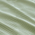 Ardor Quilt Cover Set Queen - Pale Green Embossed Tropical Design - SuperSaverAU - view 2