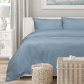 Algodon Romy Blue Cotton Jacquard Quilt Cover Set – King